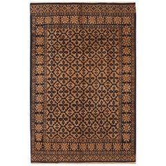 Magnifique tapis indien moderne et géométrique. 6 pieds x 9 pieds