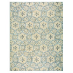Amazing Geometric Pattern Contemporary Needlepoint Flat Weave Rug