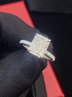 GIA Certified 3.50 Carats Diamond 18K Gold Solitaire Ring