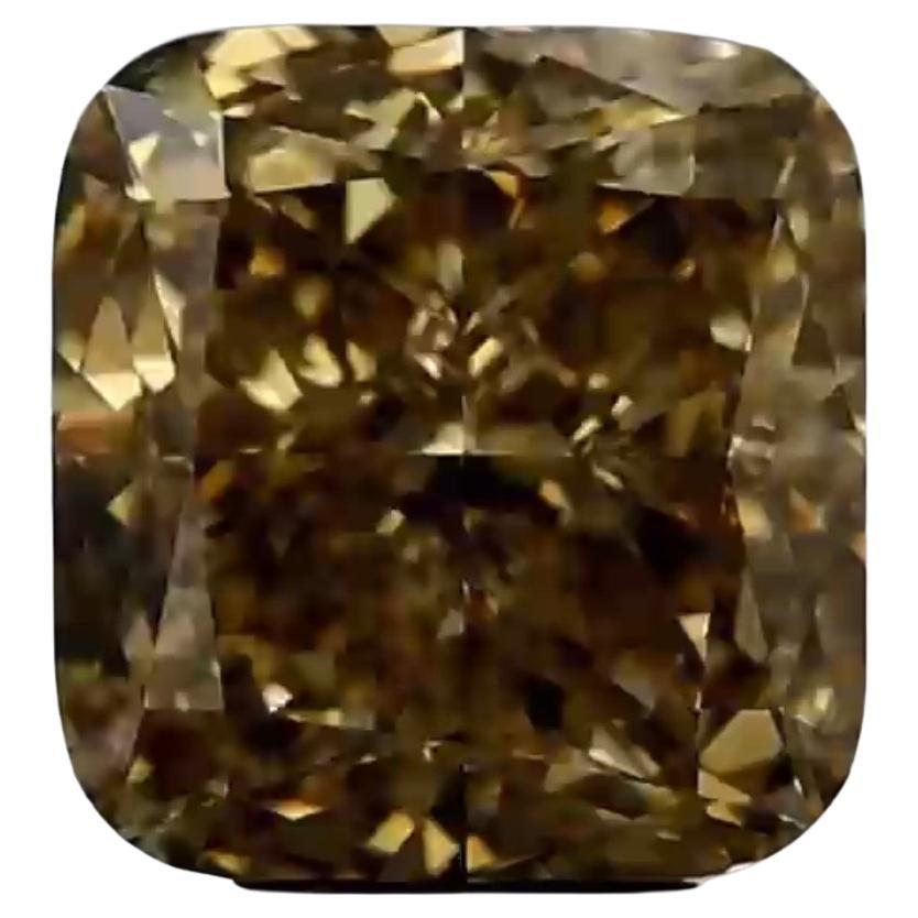 Amazing GIA Certified 5.08 Carats of Fancy Brown-Yellow Diamond For Sale