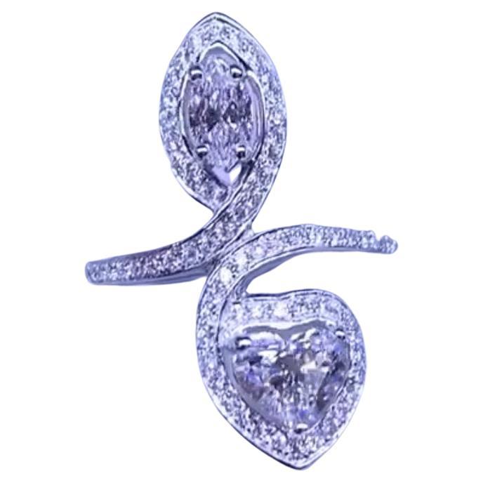 GIA zertifiziert  1,40 Karat Diamanten 18k Gold Ring 