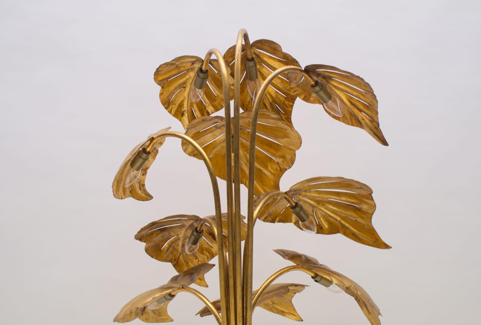 Amazing Gilded Floral Floor Lamp by Hans Kögl, Germany, 1960s 3