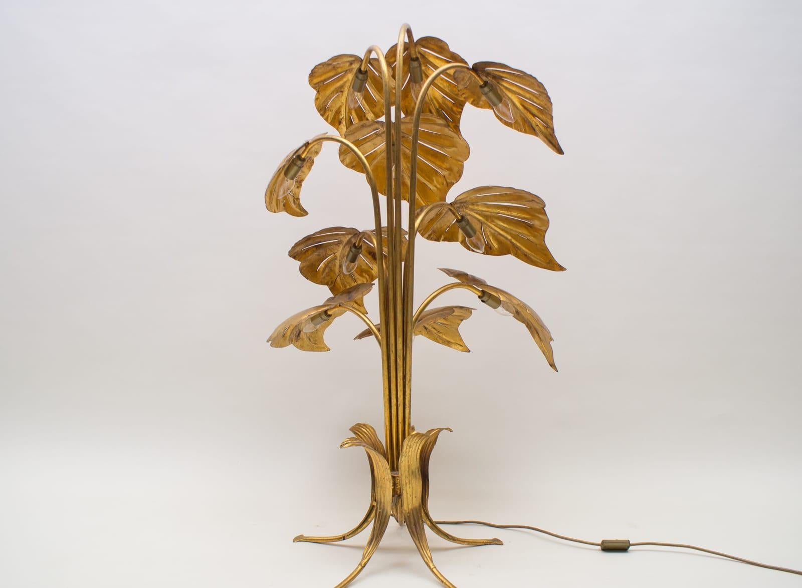 Amazing Gilded Floral Floor Lamp by Hans Kögl, Germany, 1960s 5