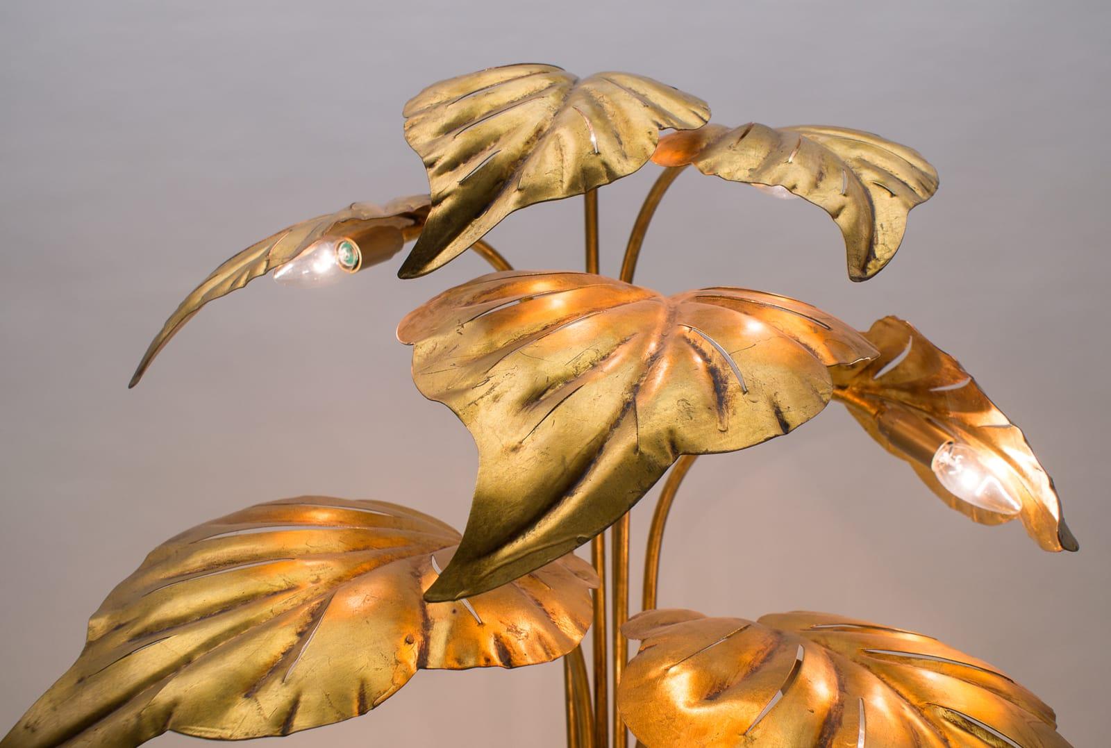 Amazing Gilded Floral Floor Lamp by Hans Kögl, Germany, 1960s 8