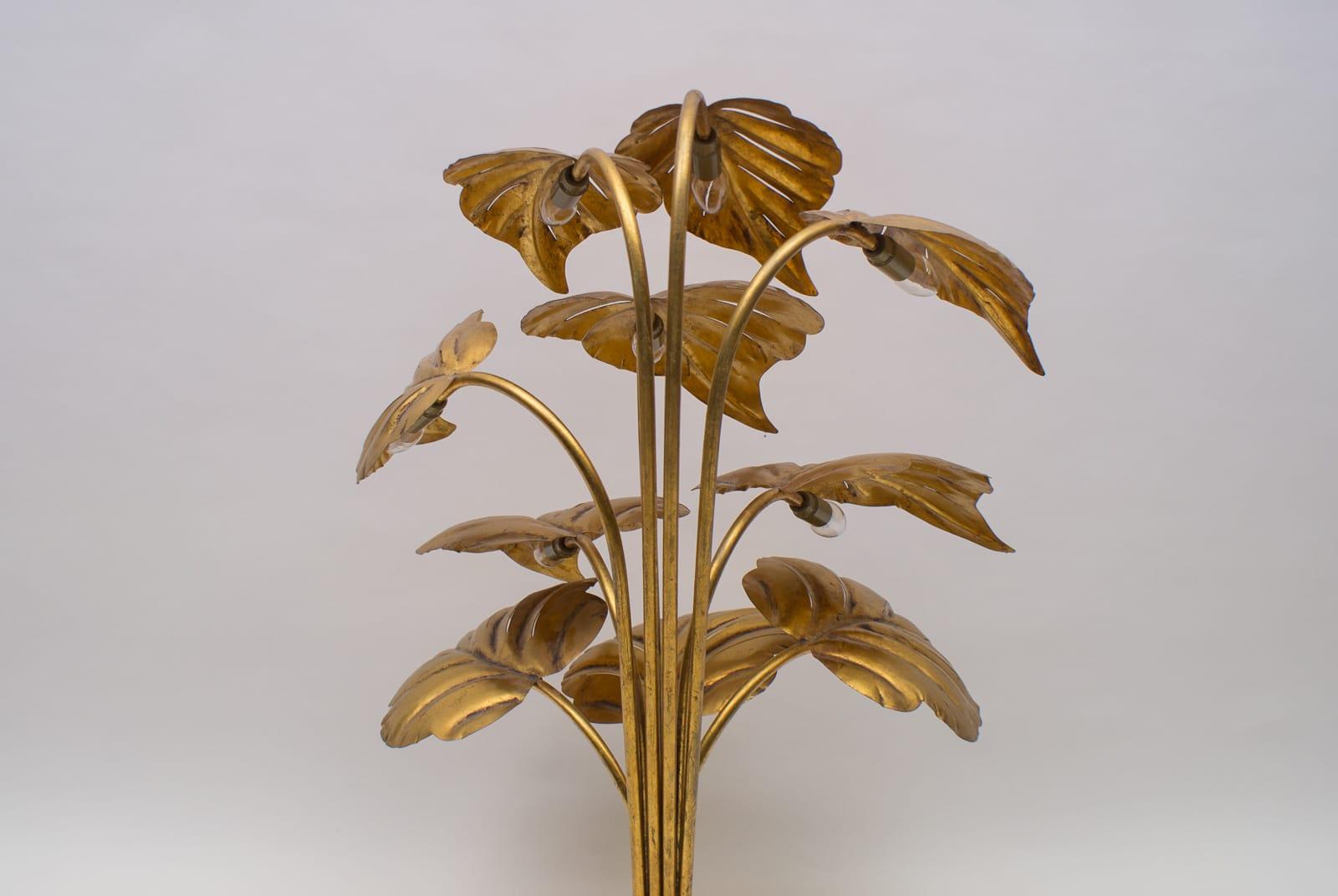 Amazing Gilded Floral Floor Lamp by Hans Kögl, Germany, 1960s 1