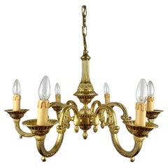 Amazing Gilt Bronze Chandelier Large Vintage Pendant Lighting