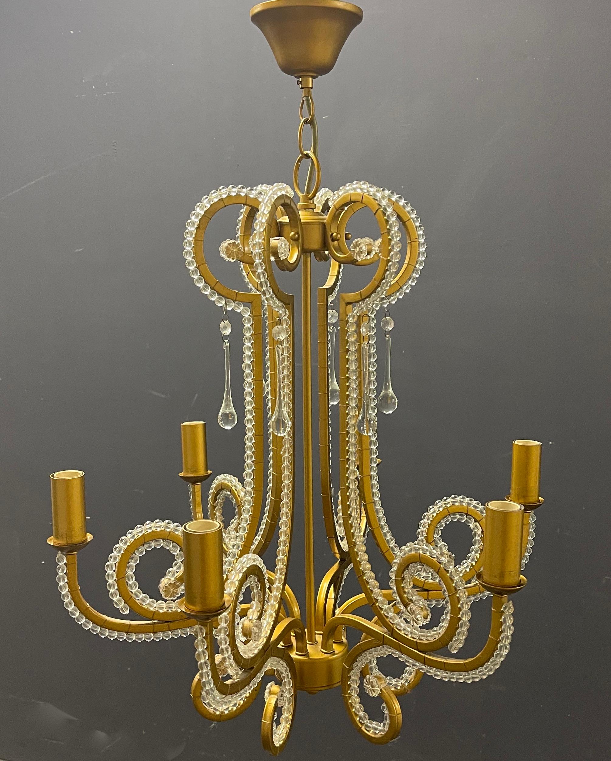 nice chandelier in the manner of maison bagues. 