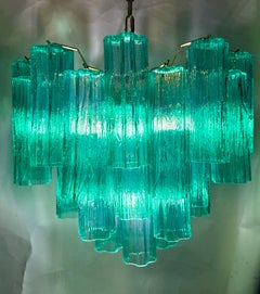 Amazing Green Tronchi Murano Glass Chandelier
