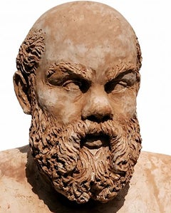 Amazing Hand-Crafted Terracotta SOCRATE ERMA 21st Century