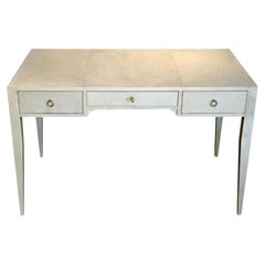 Amazing Handmade Desk in Parchment, D by Michel Leo, Made in Italy