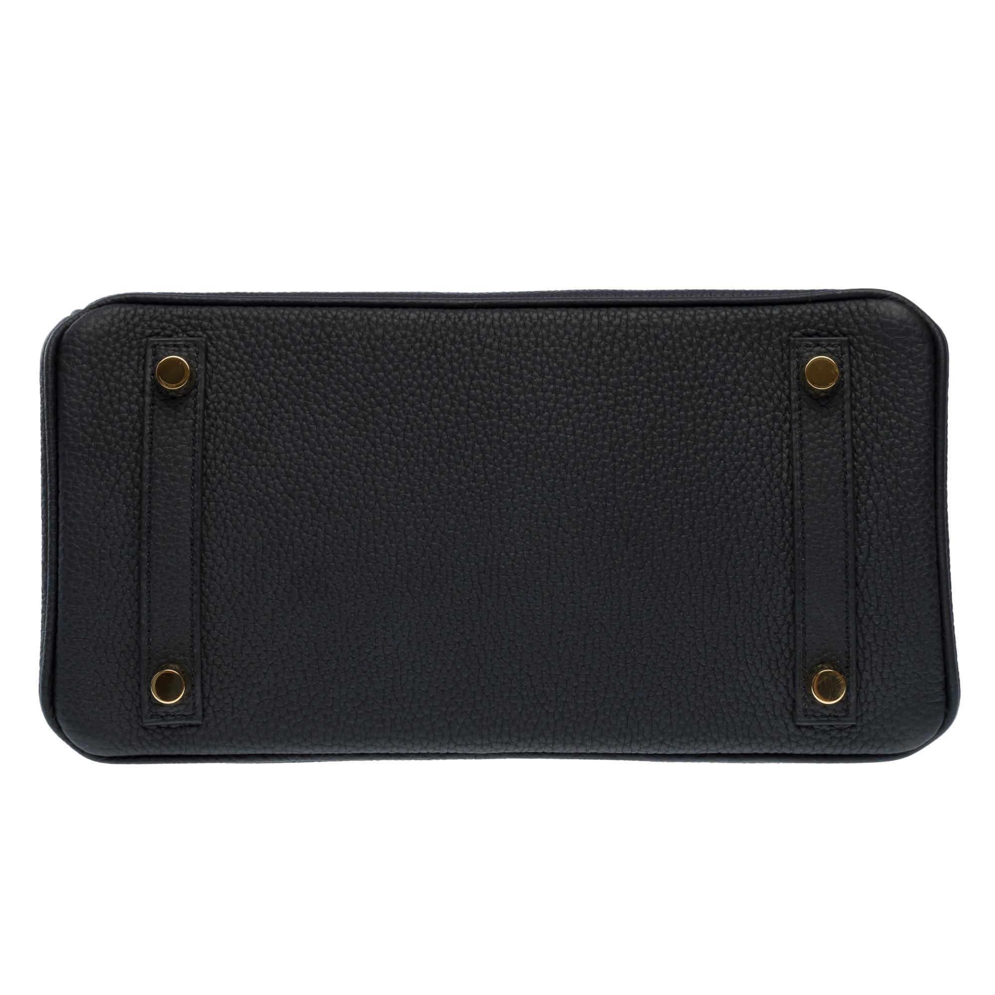 Amazing Hermes Birkin 25 handbag inBlack Togo leather, GHW For Sale 7