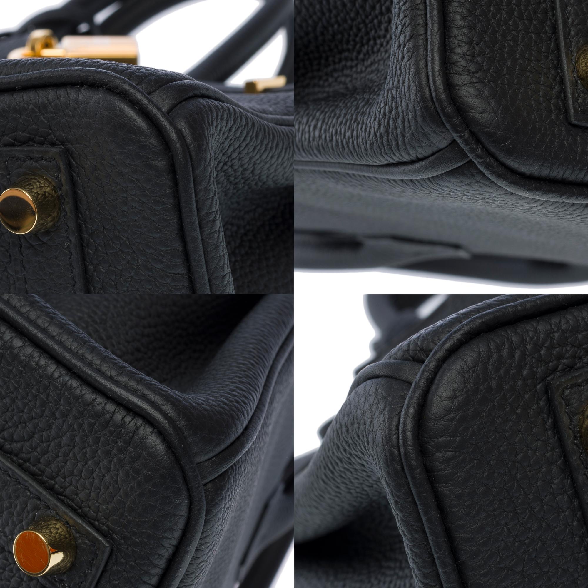 Amazing Hermes Birkin 25 handbag inBlack Togo leather, GHW For Sale 8