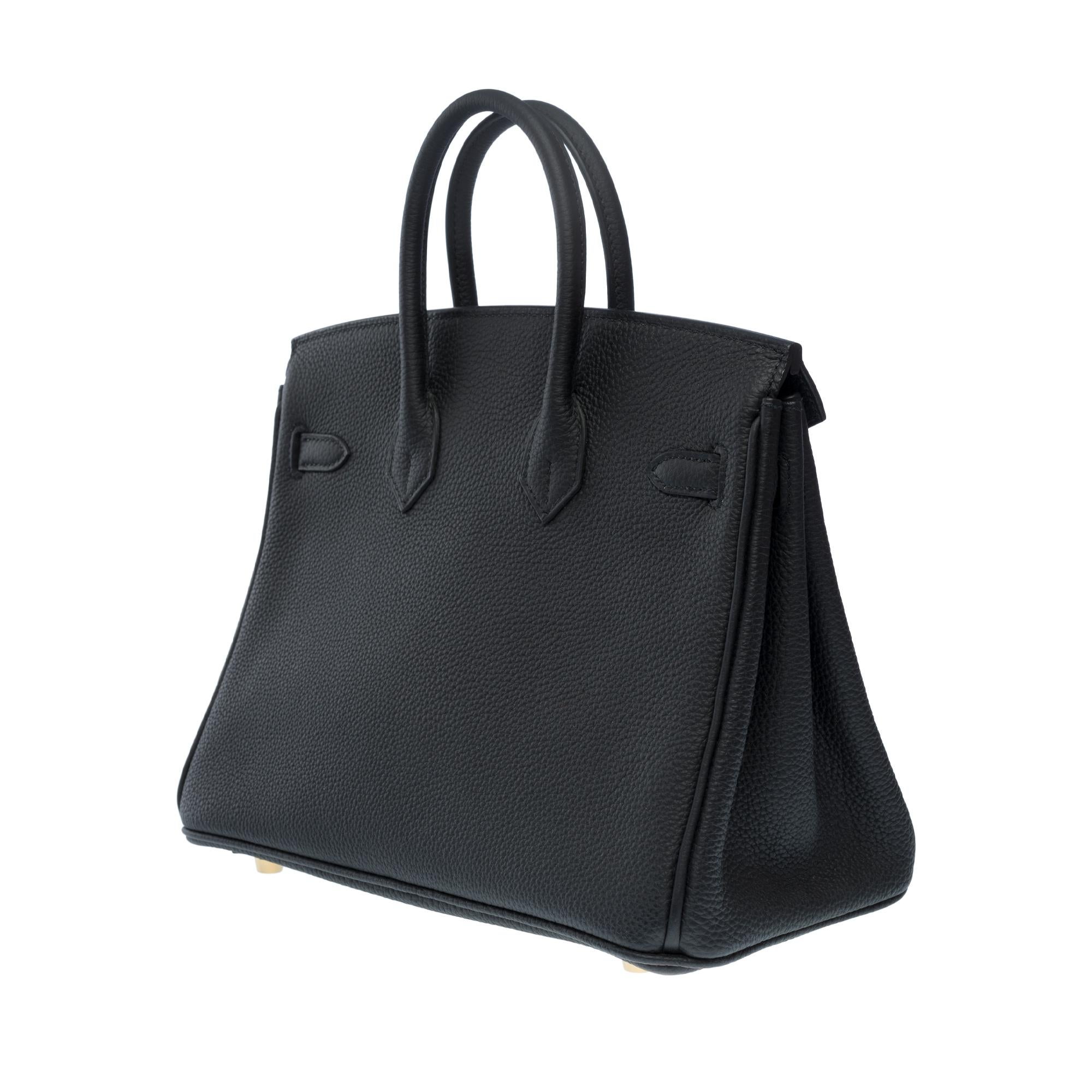 Amazing Hermes Birkin 25 handbag inBlack Togo leather, GHW For Sale 2