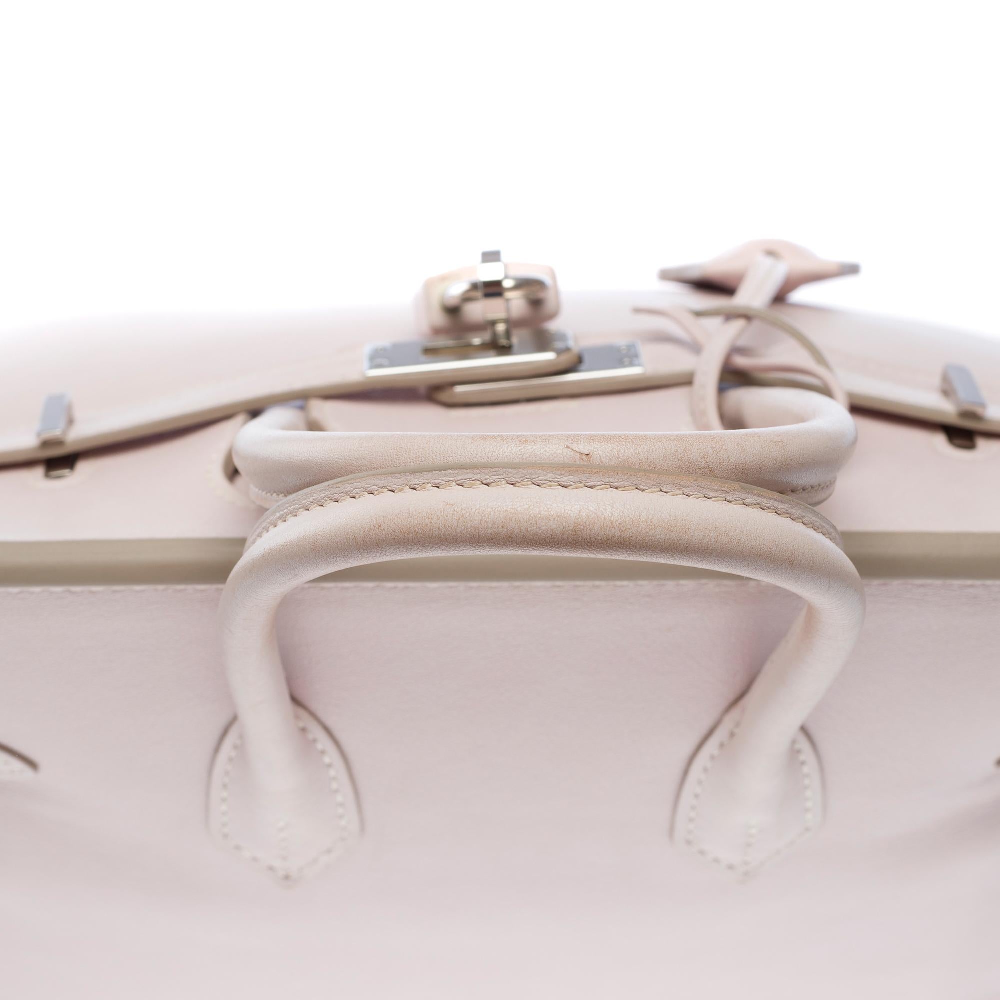 Amazing Hermes Birkin 25cm handbag in Rose Dragee Swift Calf leather, SHW For Sale 6