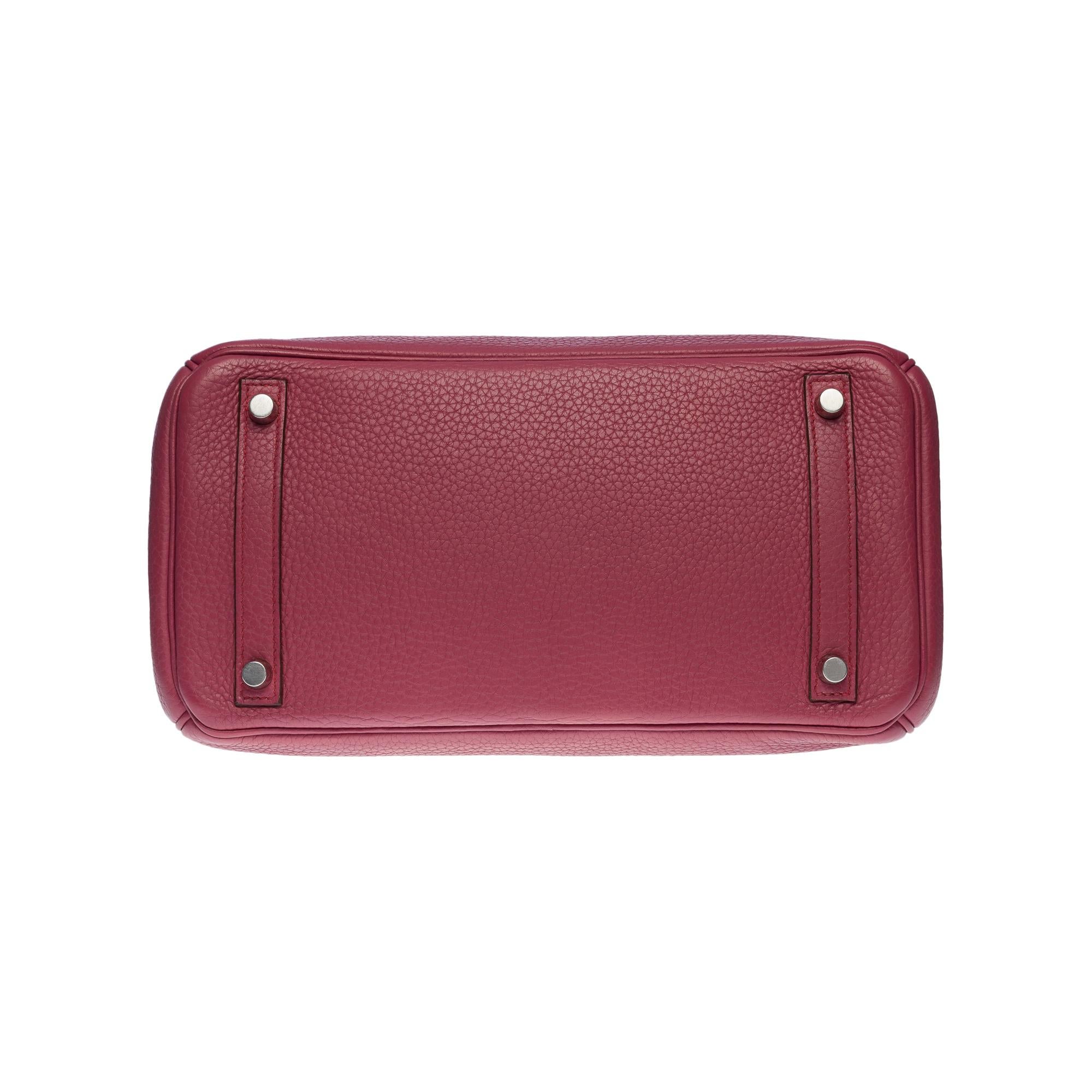 Amazing Hermès Birkin 30 handbag in Bois de rose Togo leather, SHW For Sale 2