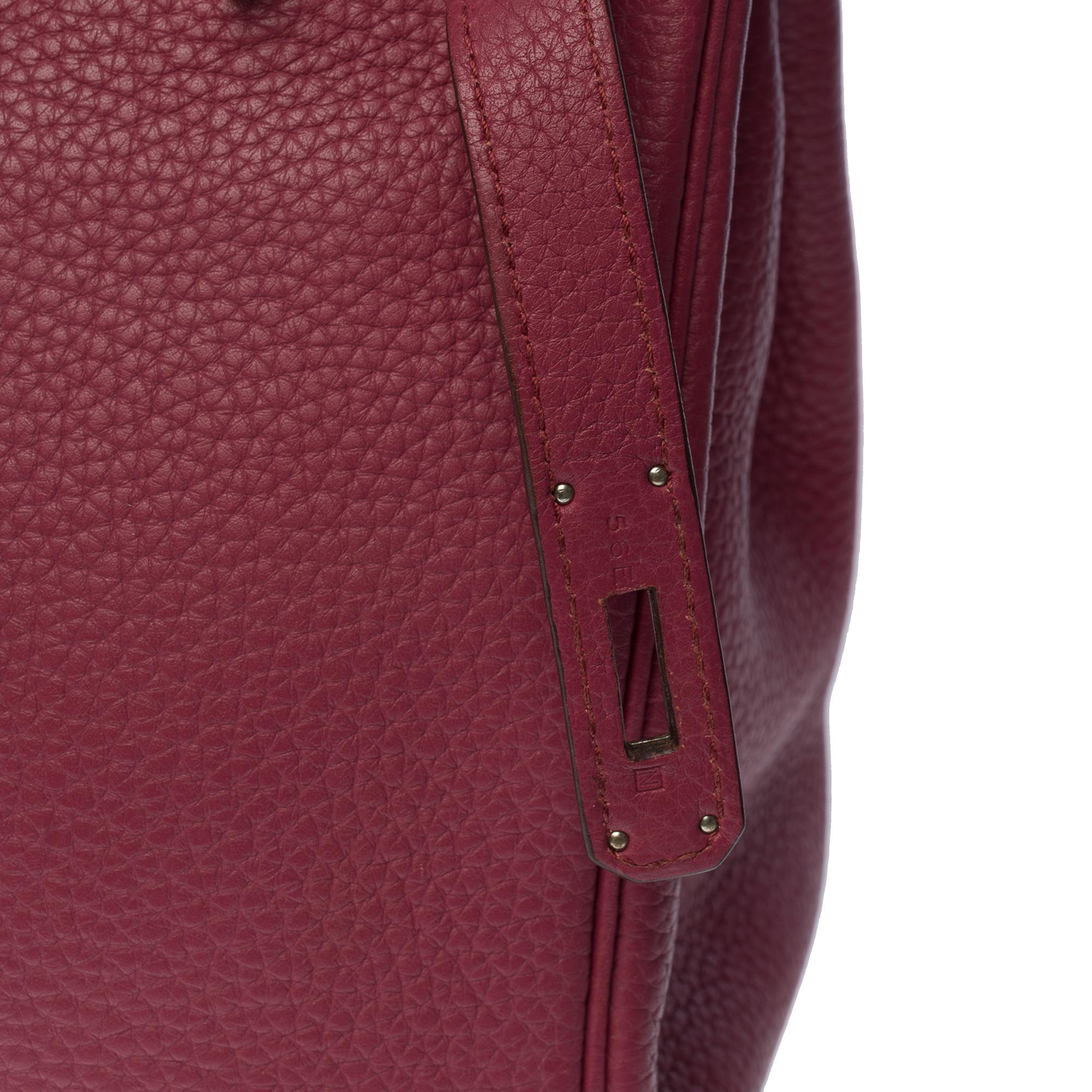 Superbe sac à main Hermès Birkin 30 en cuir Bois de rose Togo, SHW en vente 2