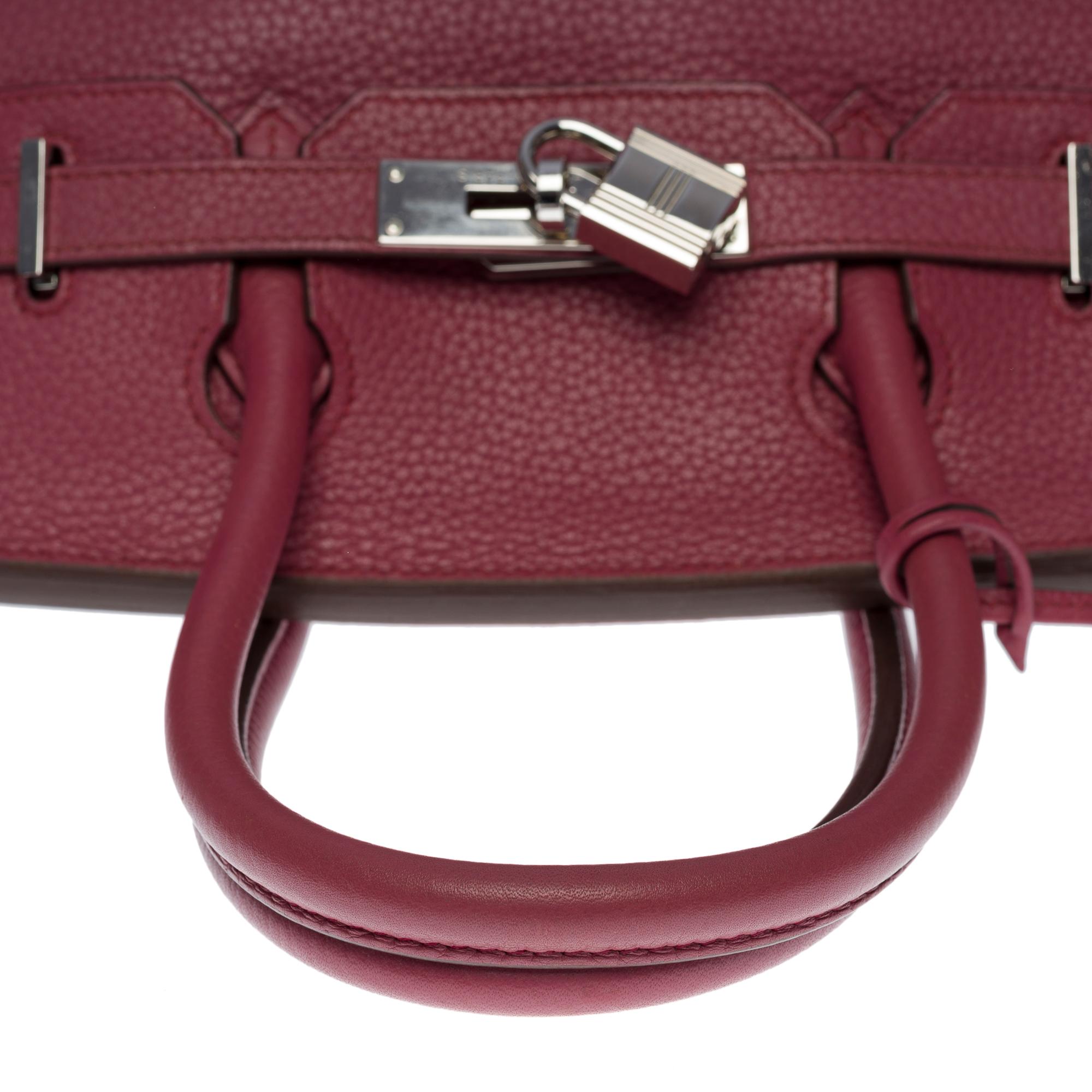 Amazing Hermès Birkin 30 handbag in Bois de rose Togo leather, SHW 1
