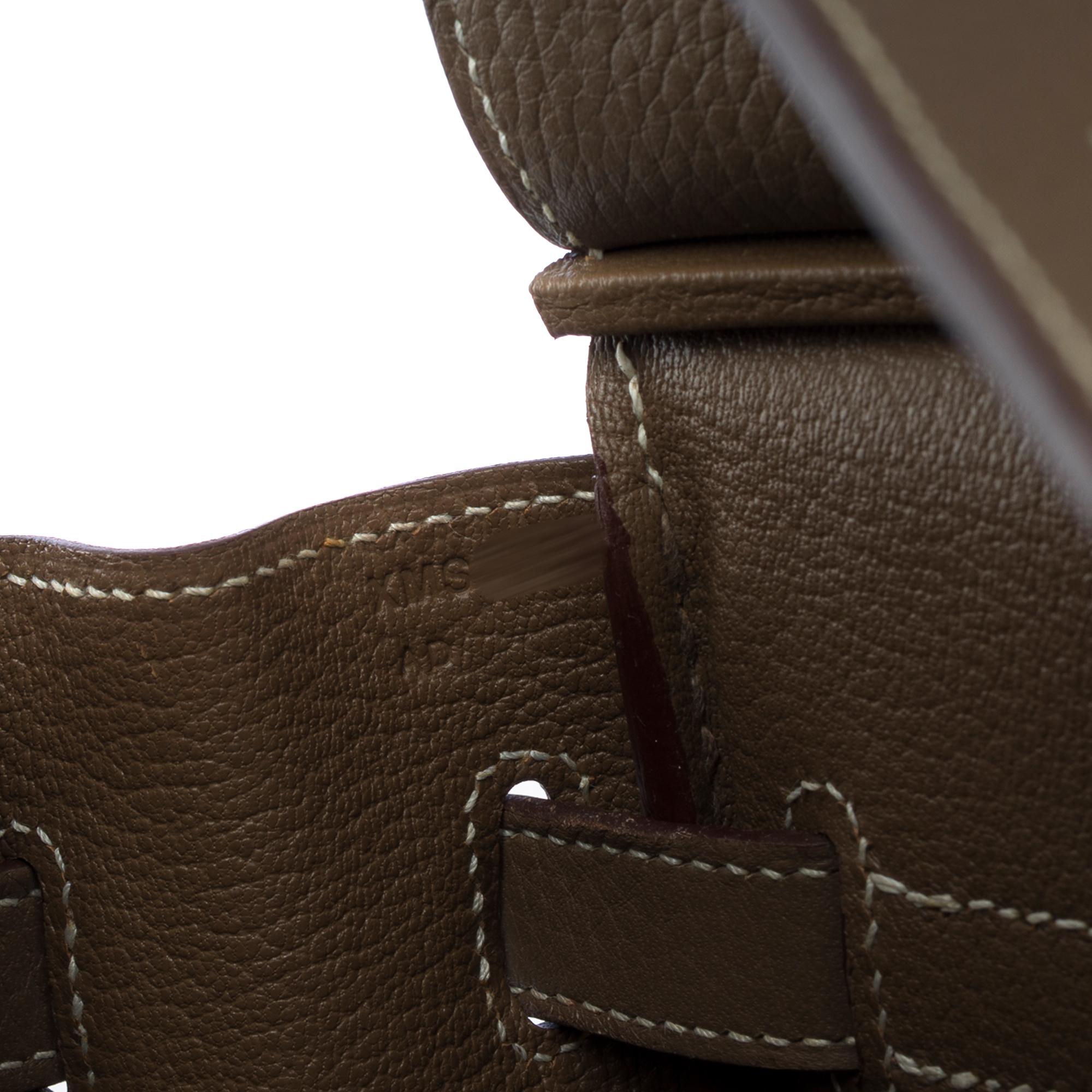 Amazing Hermès Birkin 30 handbag in etoupe Togo leather, GHW For Sale 3