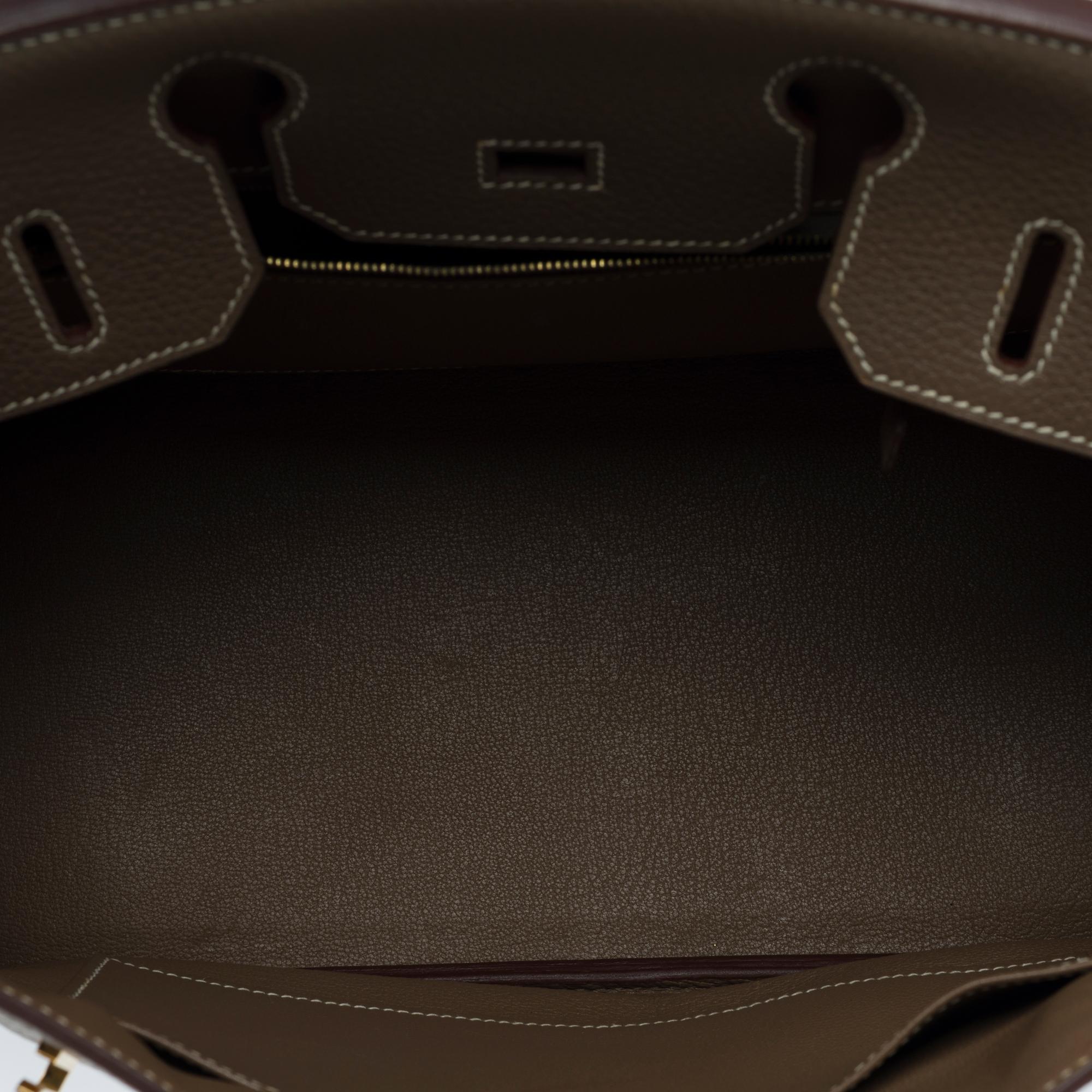 Amazing Hermès Birkin 30 handbag in etoupe Togo leather, GHW For Sale 4