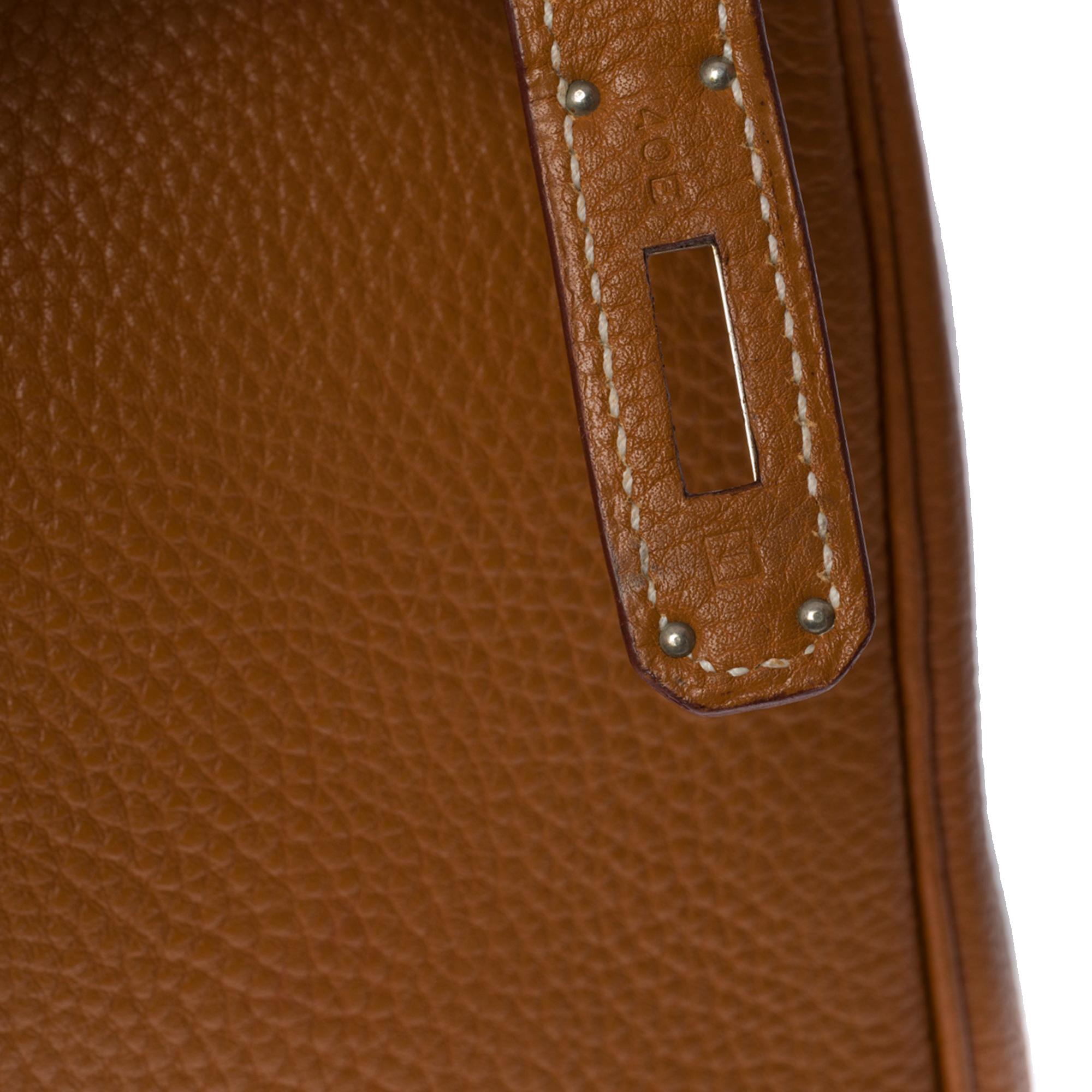 Amazing Hermès Birkin 30 handbag in Togo Gold leather, SHW In Good Condition In Paris, IDF