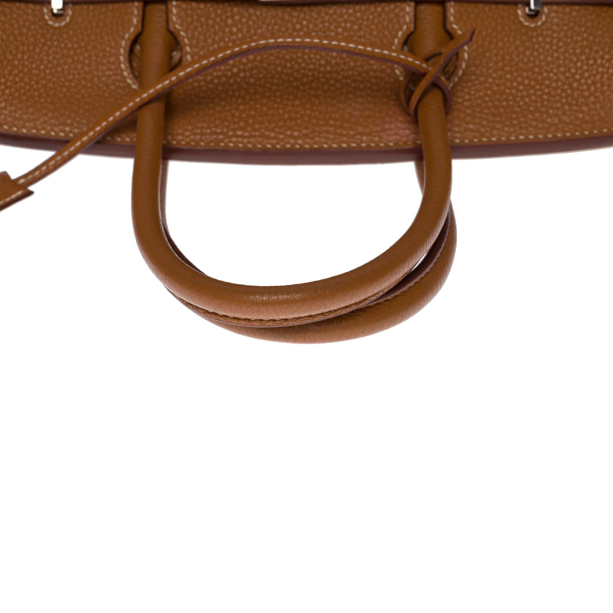 Amazing Hermès Birkin 30 handbag in Togo Gold leather, SHW 1