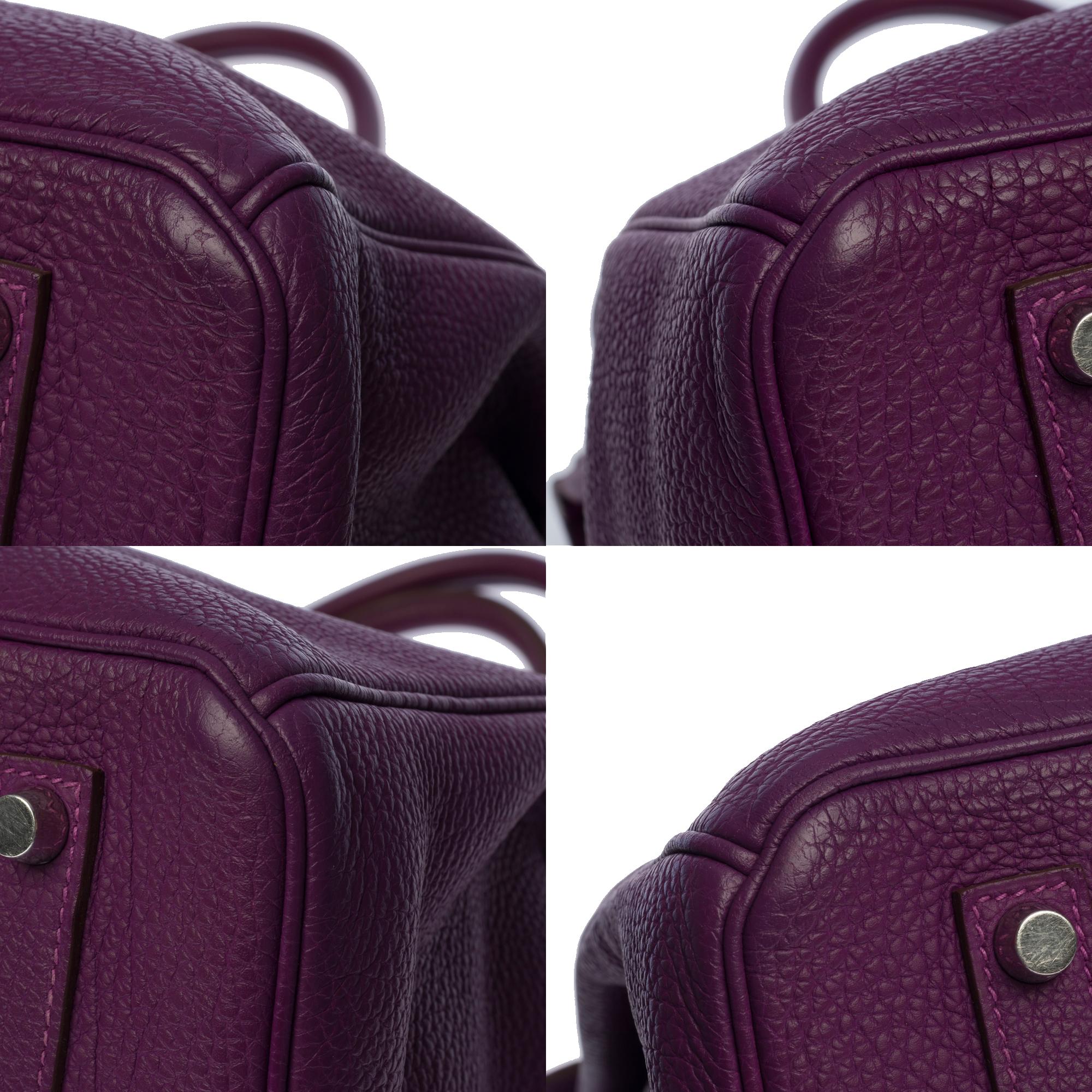 Amazing Hermès Birkin 35 handbag in Anémone Togo leather, SHW 5