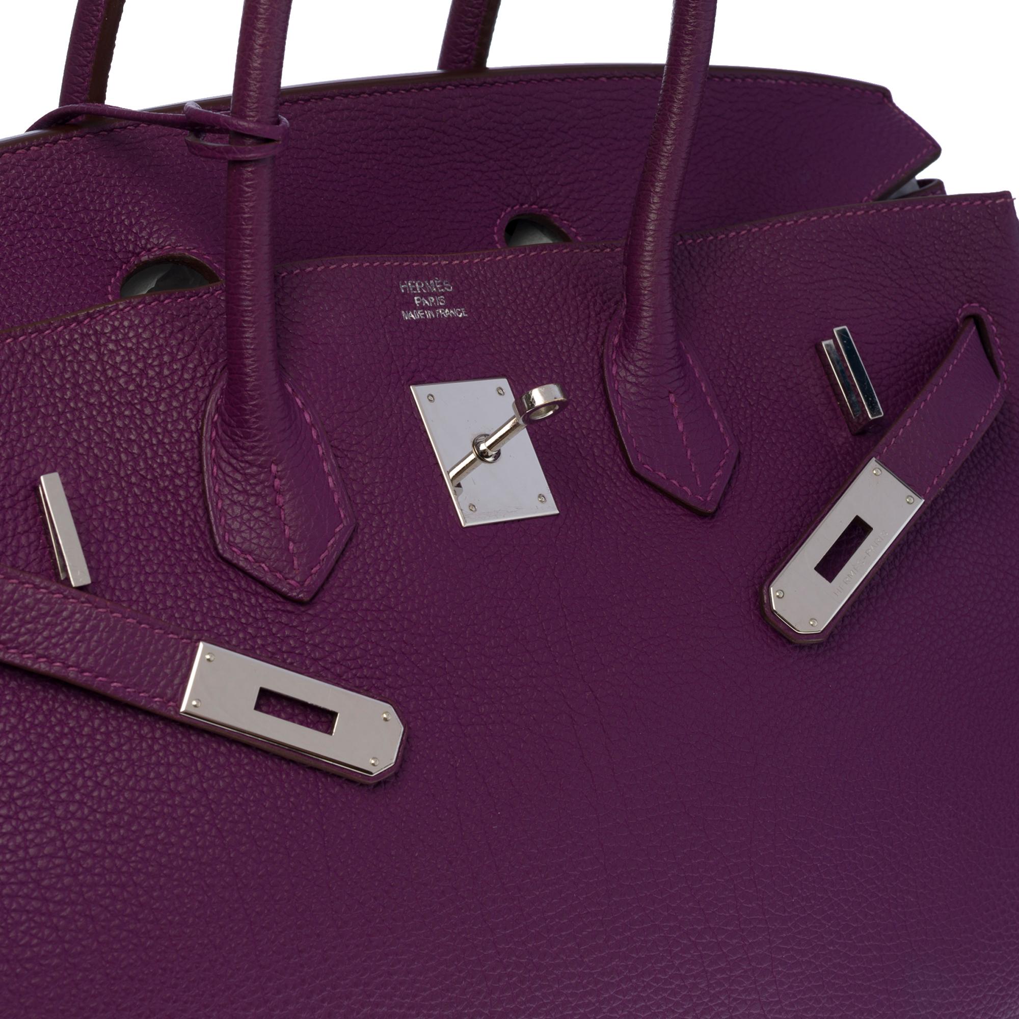 Women's or Men's Amazing Hermès Birkin 35 handbag in Anémone Togo leather, SHW