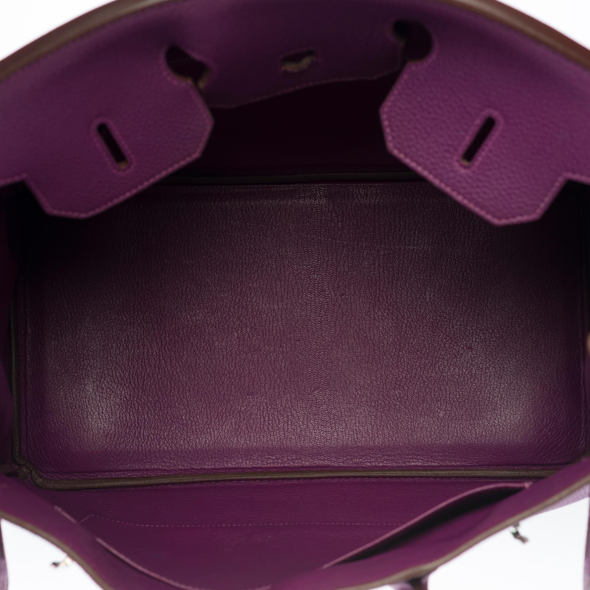 Amazing Hermès Birkin 35 handbag in Anémone Togo leather, SHW 2