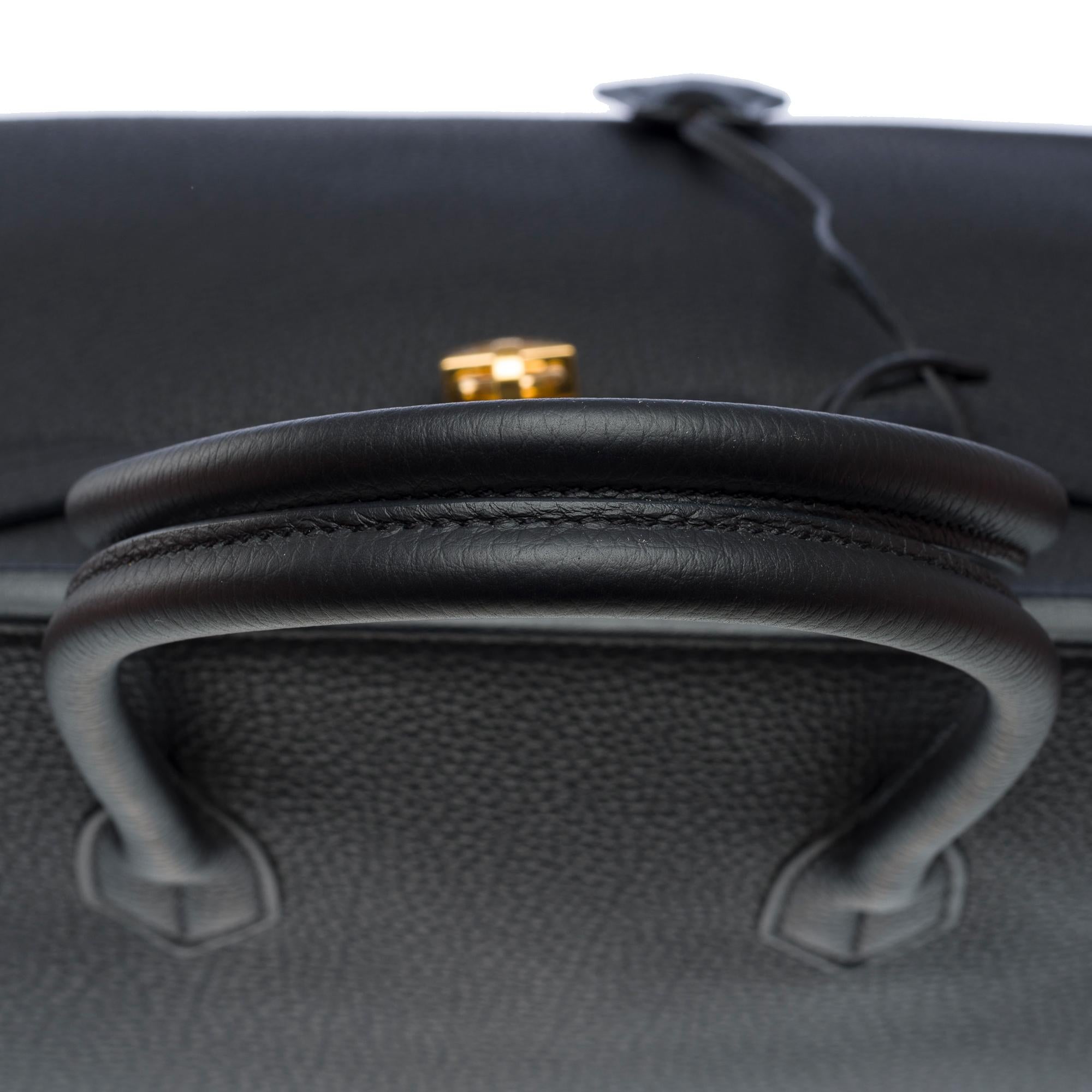 Amazing Hermès Birkin 35 handbag in black Togo leather, GHW 5
