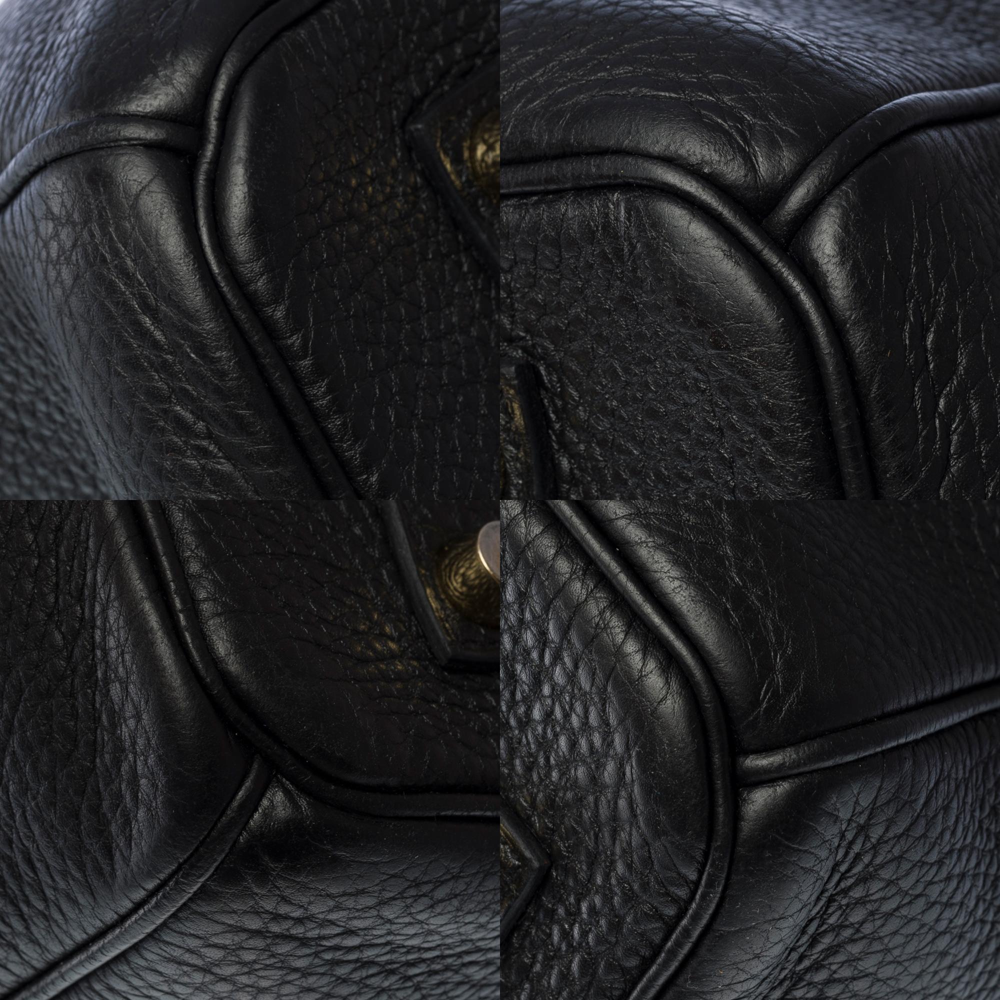 Amazing Hermès Birkin 35 handbag in black Togo leather, GHW 6