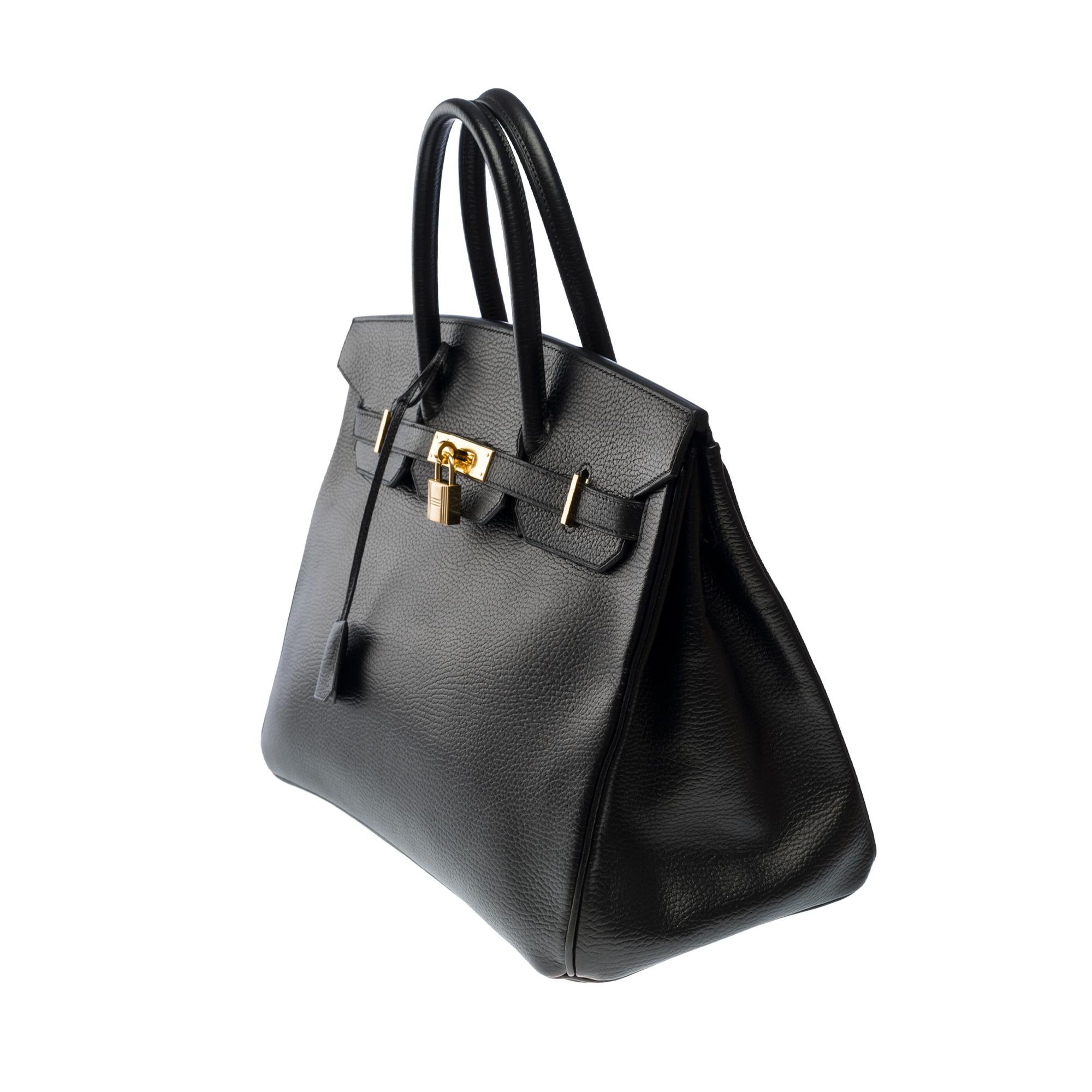 Amazing Hermès Birkin 35 handbag in black Togo leather, GHW In Good Condition In Paris, IDF