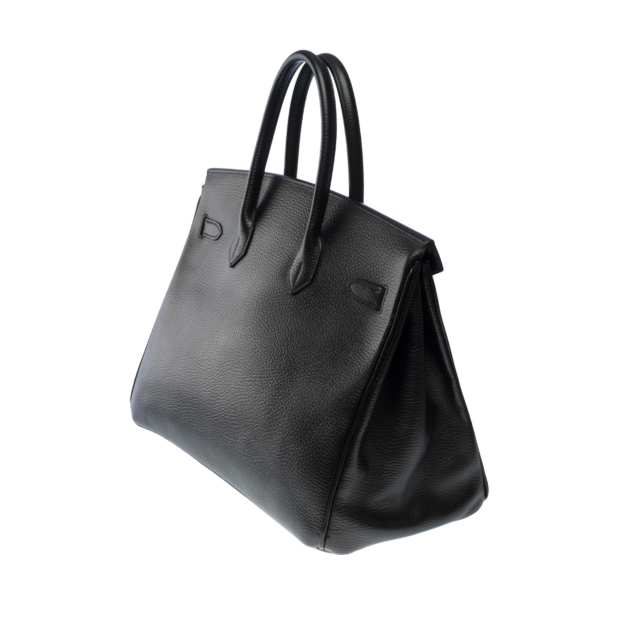 Women's or Men's Amazing Hermès Birkin 35 handbag in black Togo leather, GHW