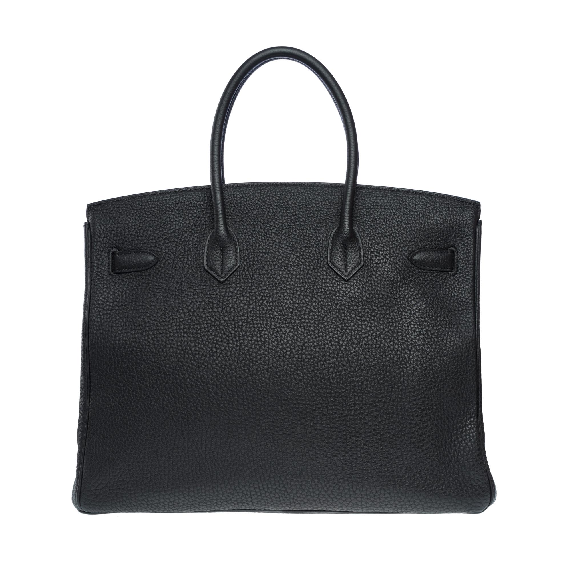 Amazing Hermès Birkin 35 handbag in black Togo leather, GHW In Excellent Condition In Paris, IDF
