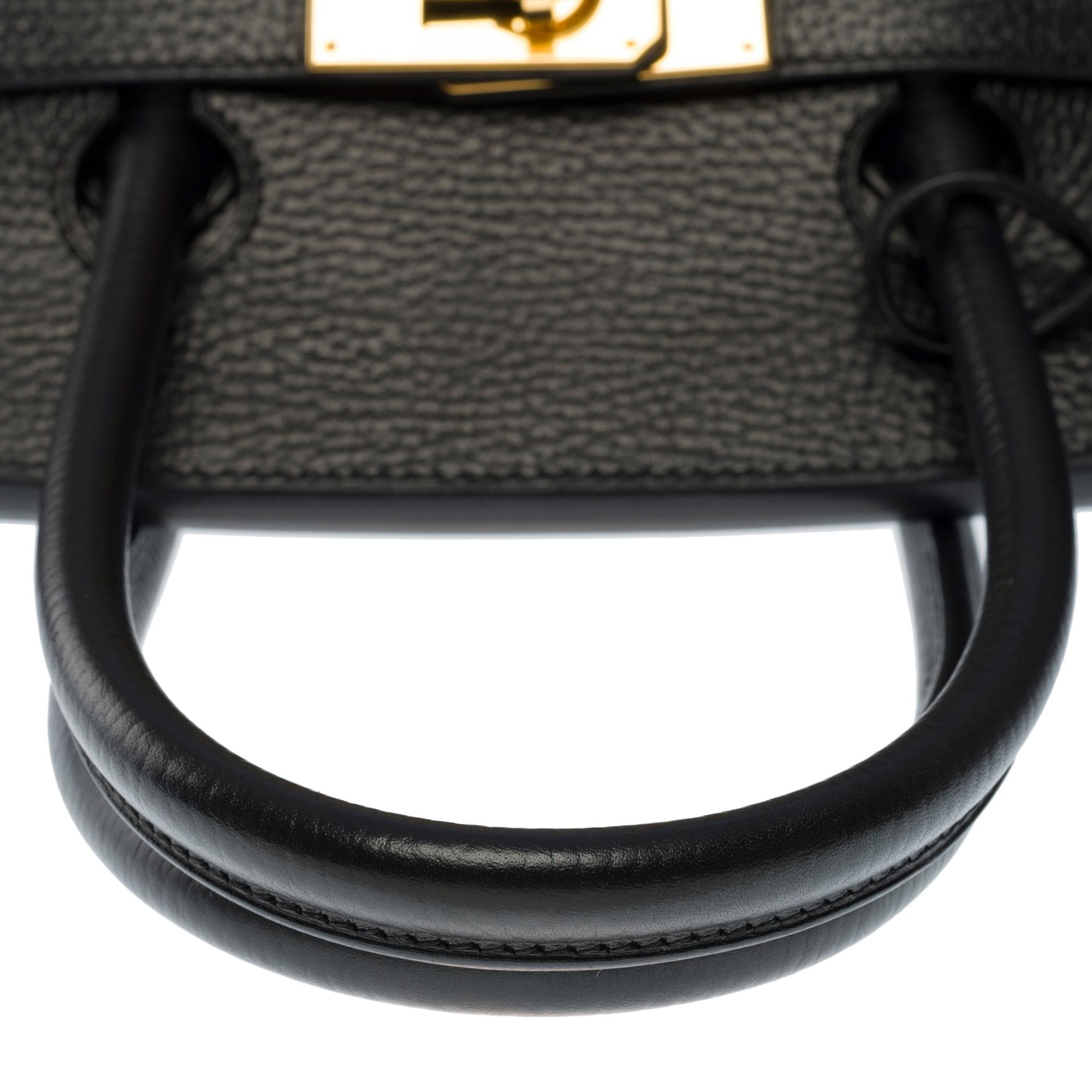 Amazing Hermès Birkin 35 handbag in black Togo leather, GHW 4