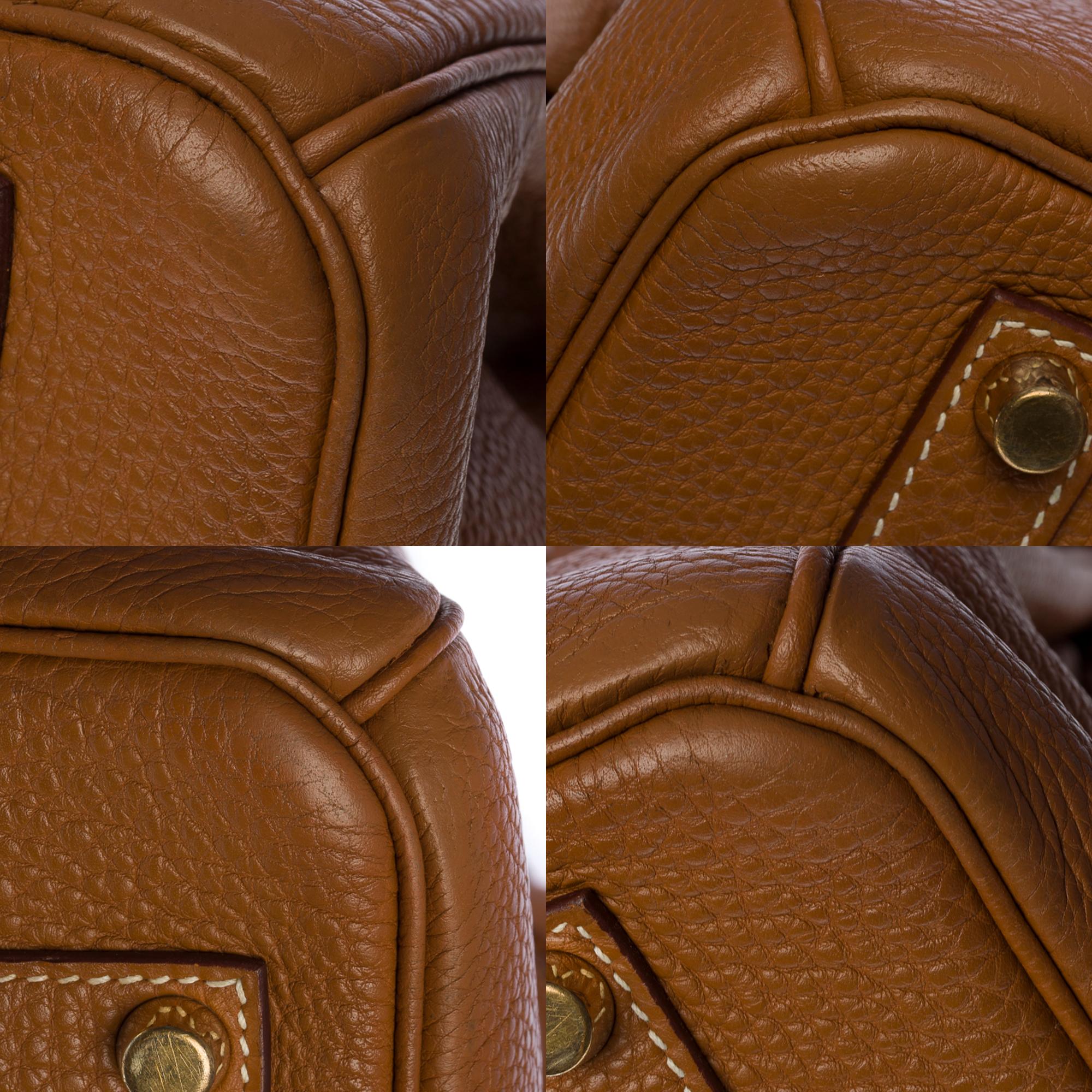Amazing Hermès Birkin 35 handbag in Camel Togo leather, GHW 4