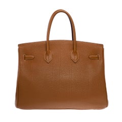Amazing Hermès Birkin 35 handbag in Camel Togo leather, GHW