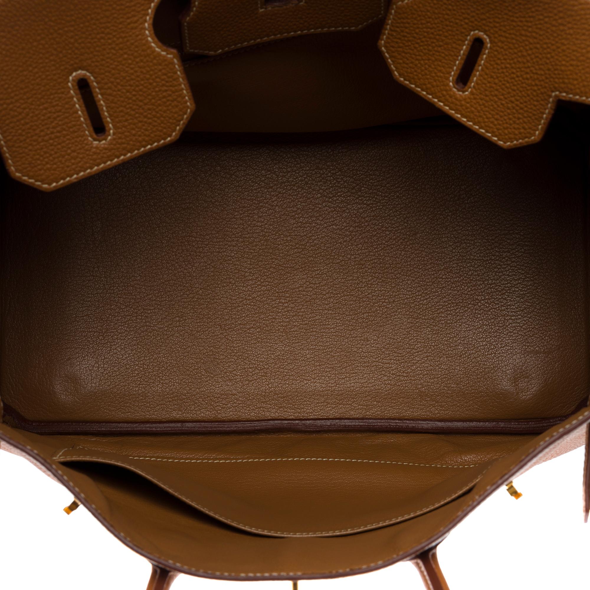 Amazing Hermès Birkin 35 handbag in Camel Togo leather, GHW 1