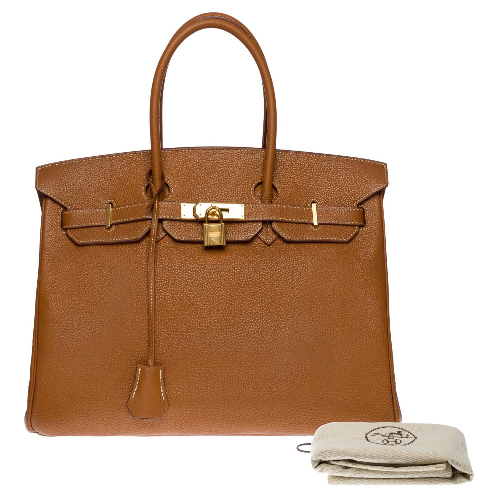 Amazing Hermès Birkin 35 handbag in Camel Togo leather, GHW