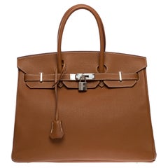 Amazing Hermès Birkin 35 handbag in Camel Togo leather, SHW