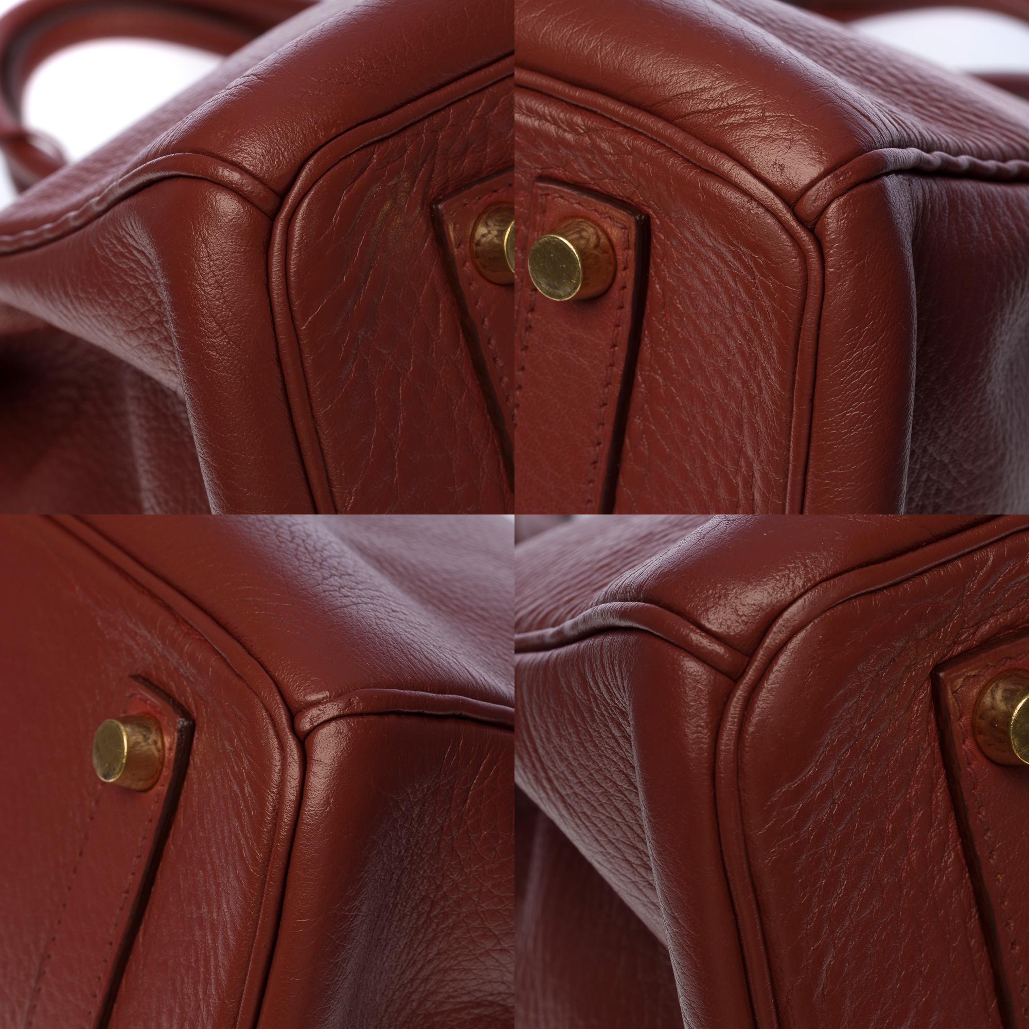 Amazing Hermès Birkin 35 handbag in Cognac Togo leather, GHW 3