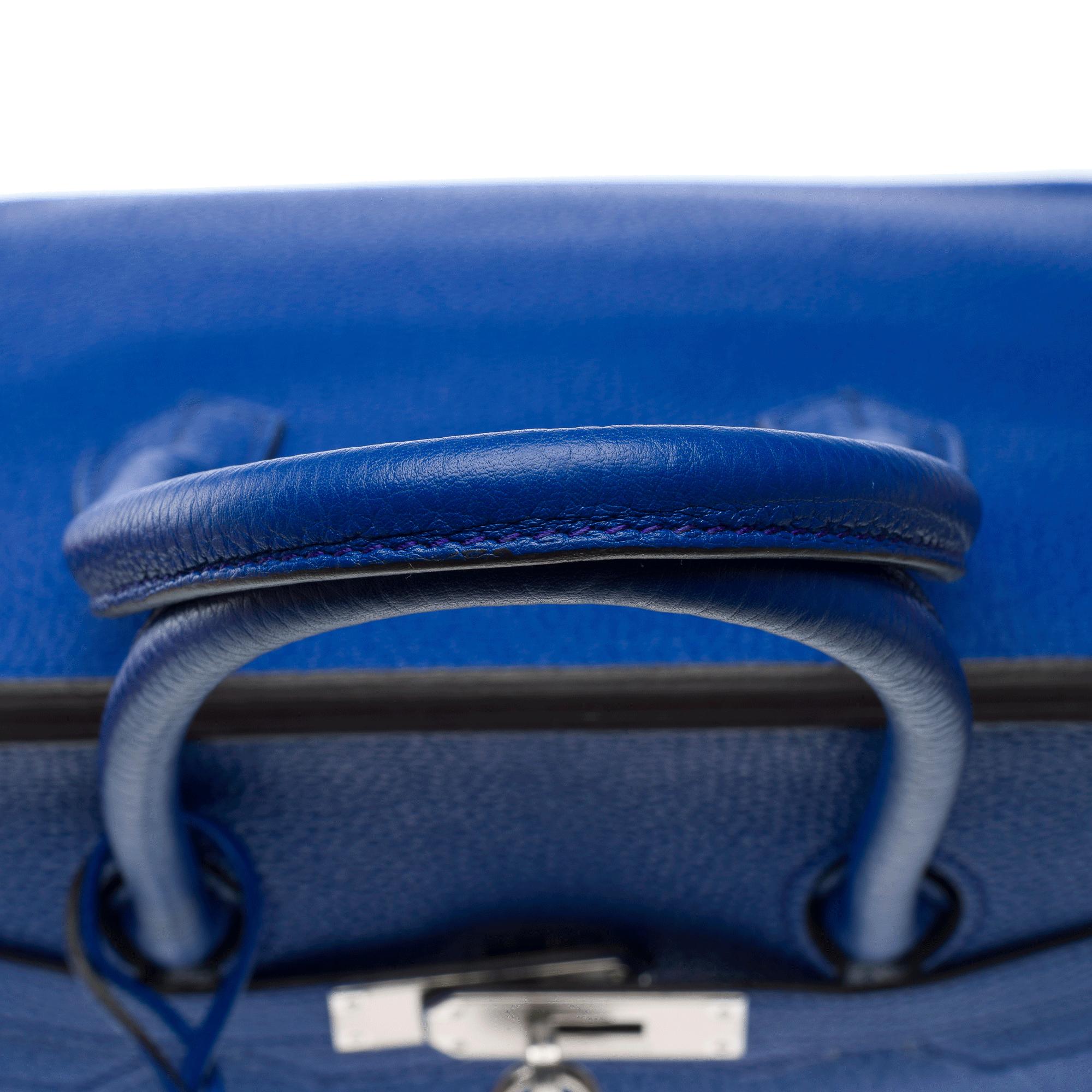 Amazing Hermès Birkin 35 handbag in Electric Blue Togo  leather, PHW For Sale 7