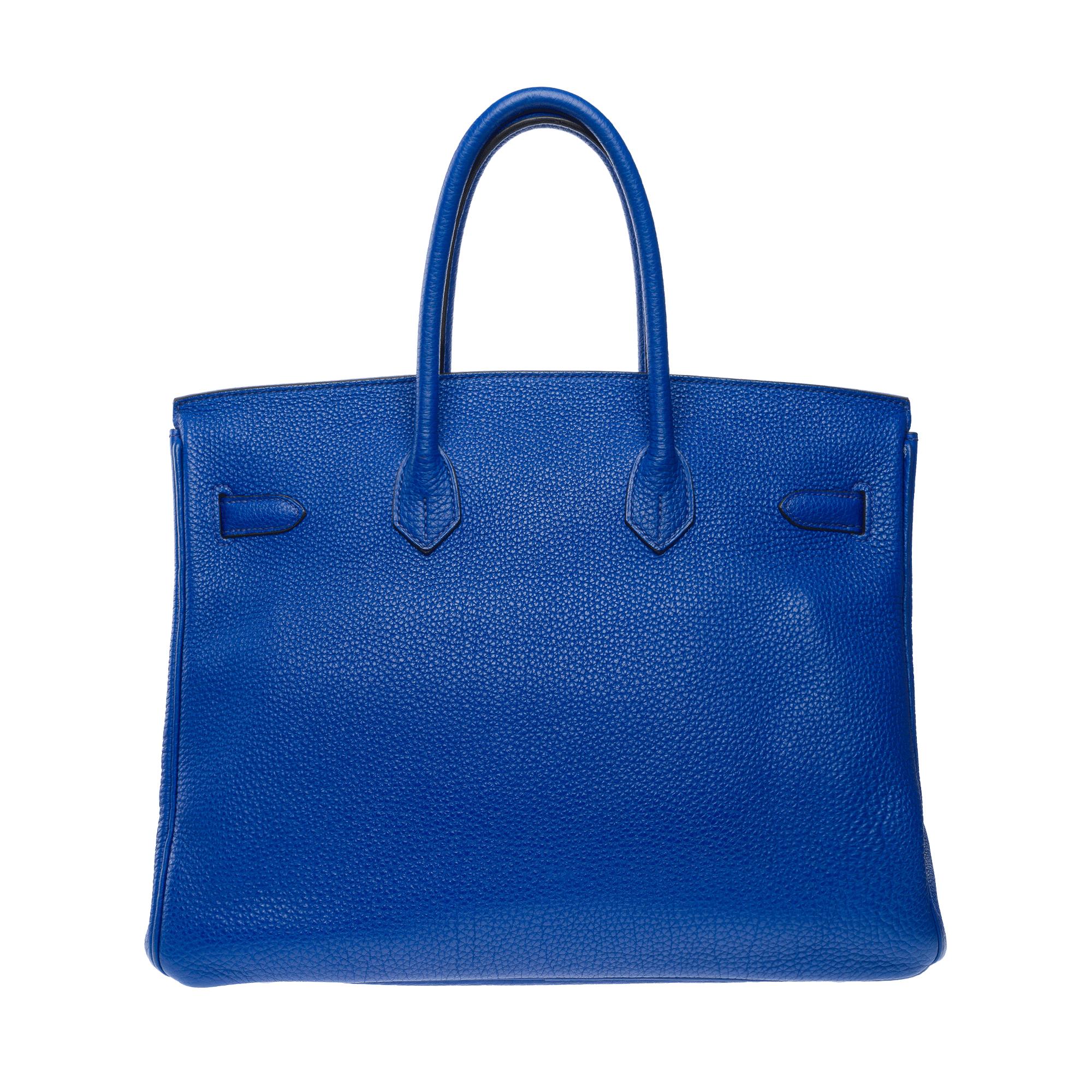 Amazing Hermès Birkin 35 handbag in Electric Blue Togo  leather, PHW For Sale 1