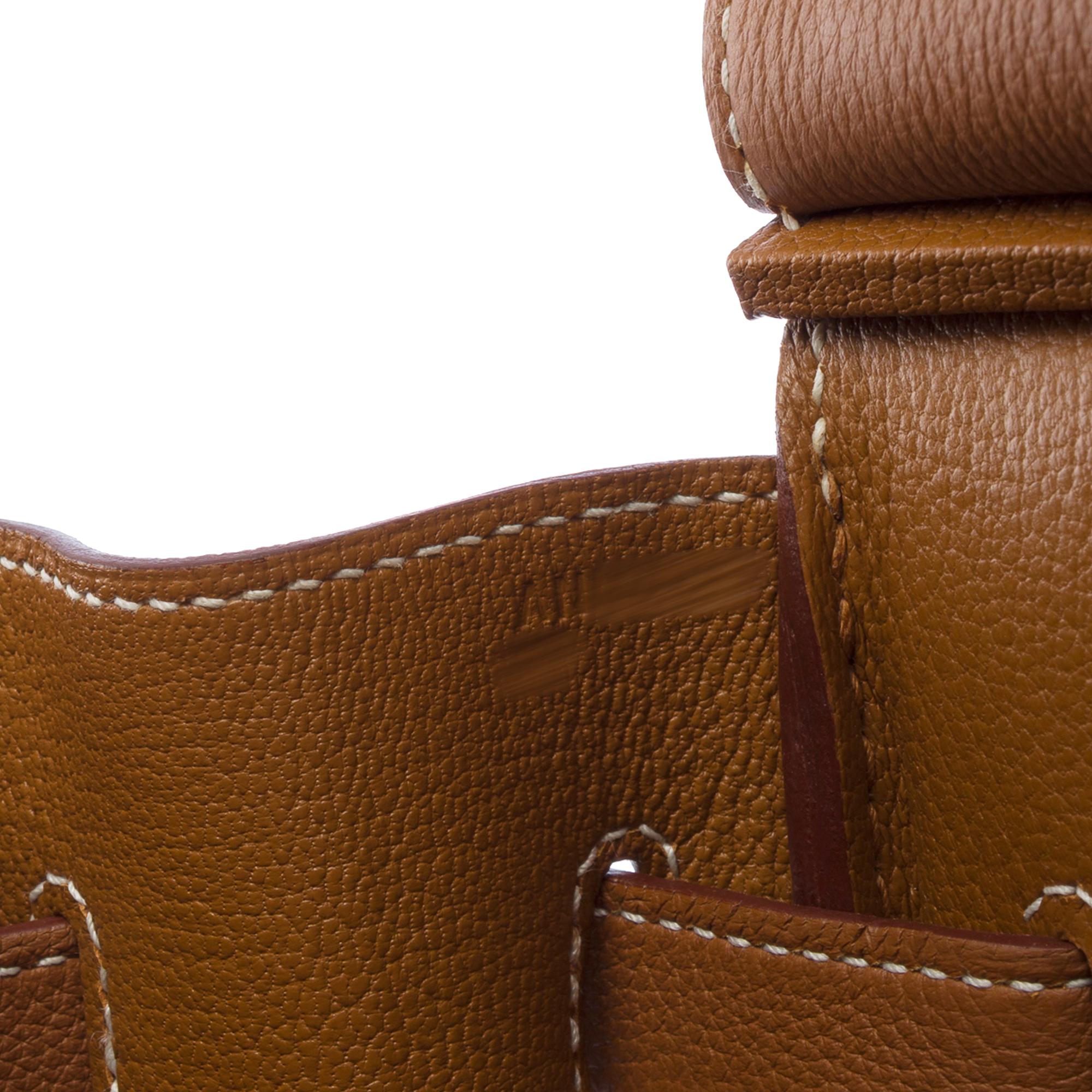 Amazing Hermès Birkin 35 handbag in Gold (Fauve) Togo Calf leather, GHW For Sale 3