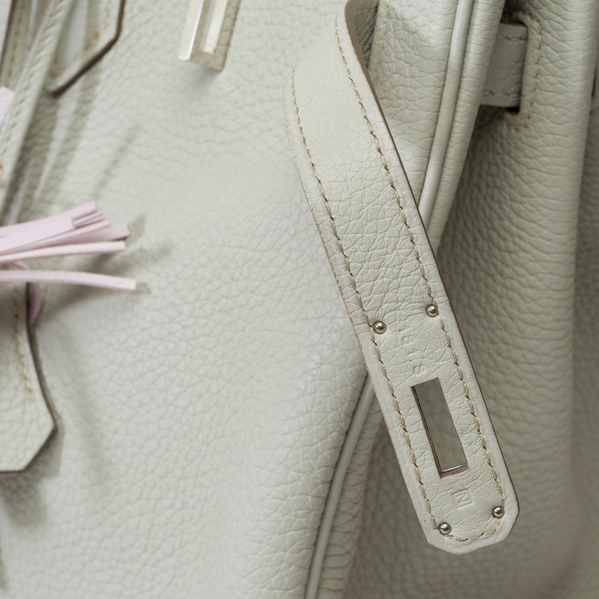 Amazing Hermès Birkin 35 handbag in Gris Perle Togo Calf leather, SHW For Sale 6