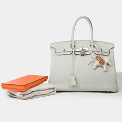 Amazing Hermès Birkin 35 handbag in Gris Perle Togo Calf leather, SHW