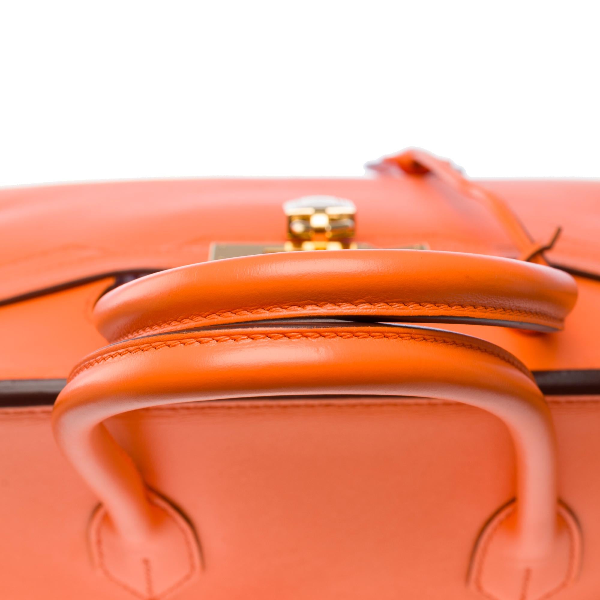 Amazing Hermès Birkin 35 handbag in Orange Swift Calf leather, GHW 6
