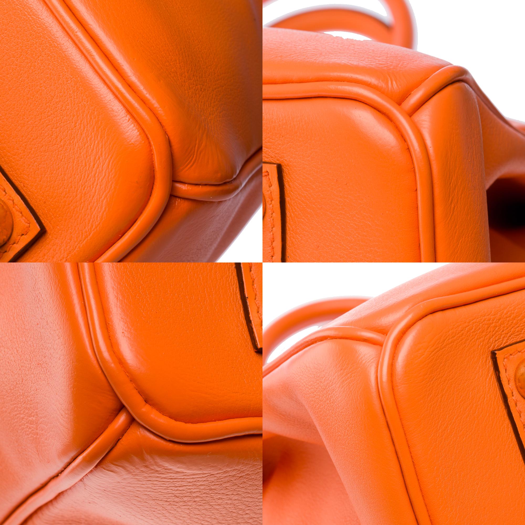 Amazing Hermès Birkin 35 handbag in Orange Swift Calf leather, GHW 8
