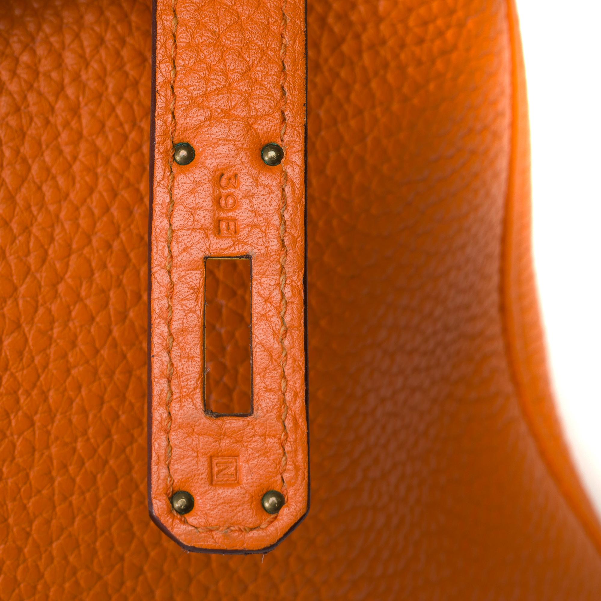 Amazing Hermès Birkin 35 handbag in Orange Togo Calf leather, GHW 3