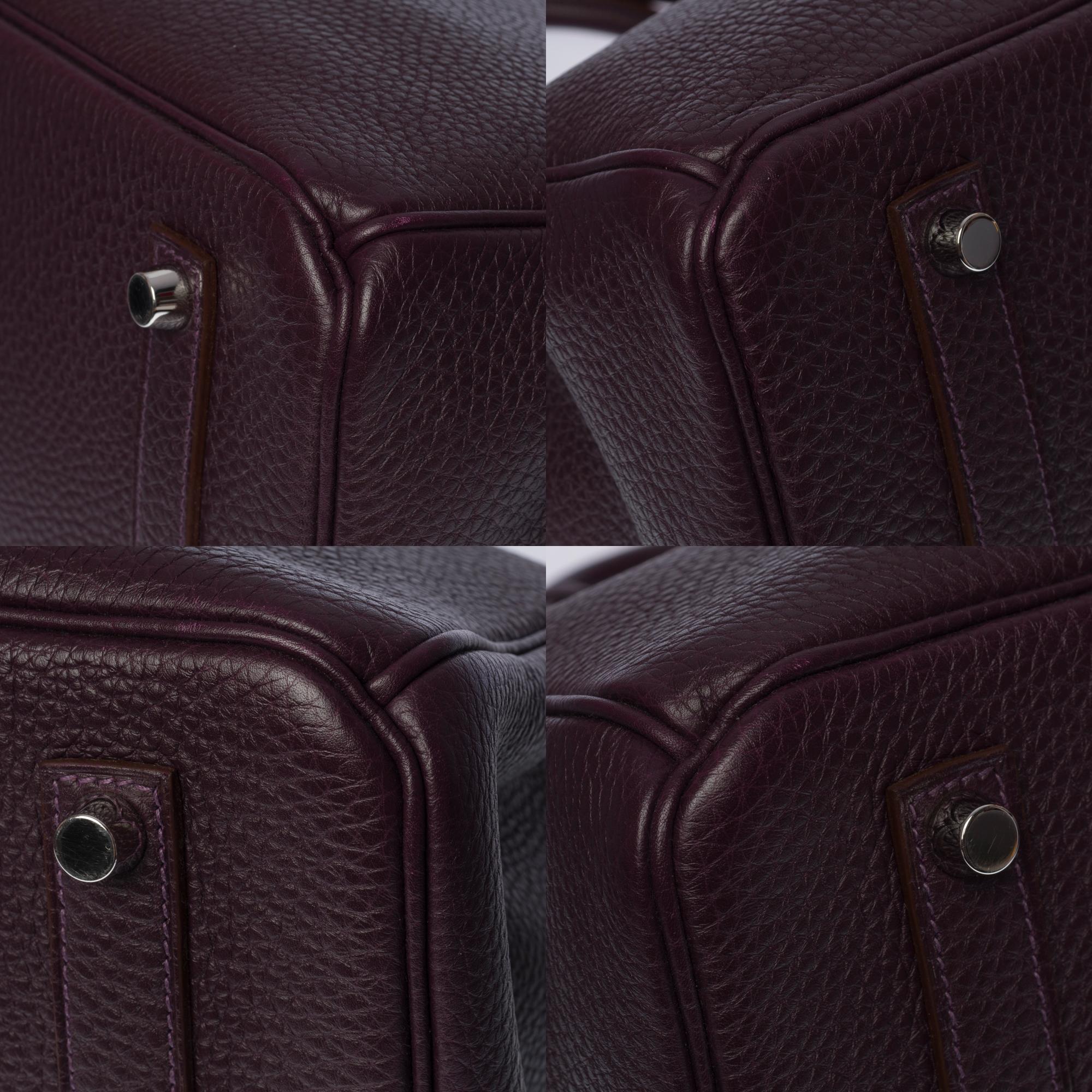 Amazing Hermès Birkin 35 handbag in raisin Togo leather, SHW 5