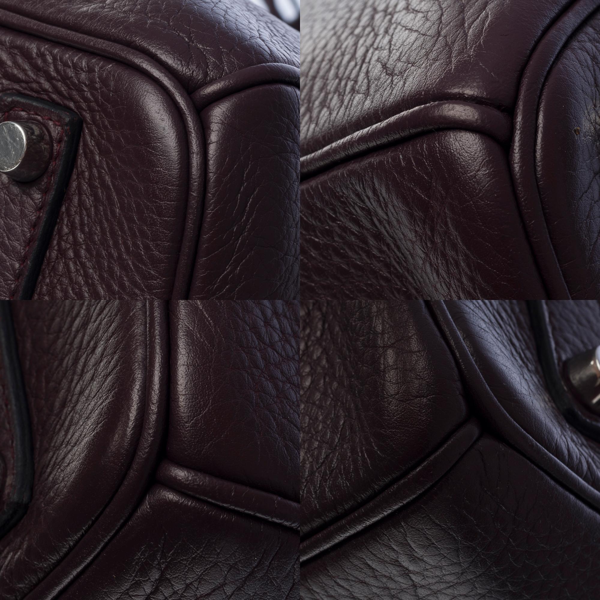 Amazing Hermès Birkin 35 handbag in Togo Raisin leather, SHW For Sale 7